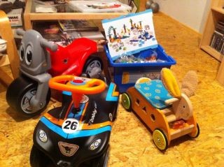 Die neuen Spielsachen für die Kids.