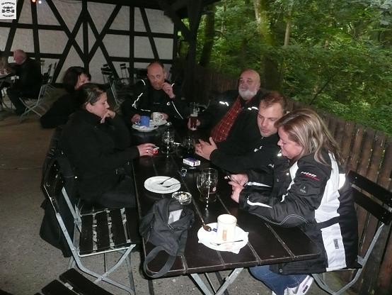 Gemütlicher Ausklang der Tour in der Waldschänke