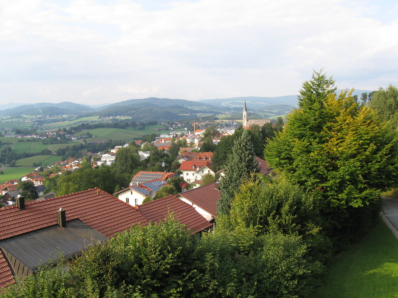 Blick vom Hotel Karoli nach Waldkirchen