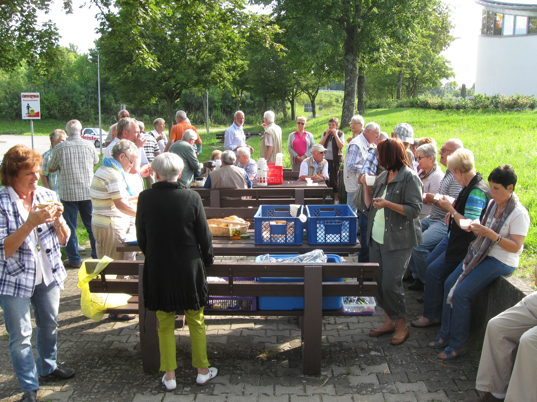 Erste Rast an der Kochertalbrücke.