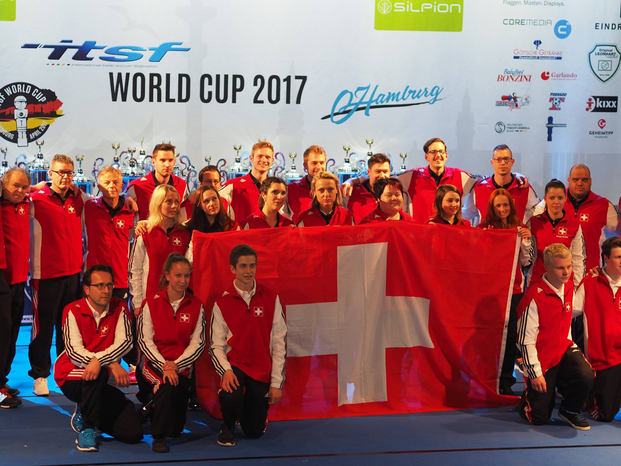 La Suisse lors des Championnat du monde multitable à Hambourg