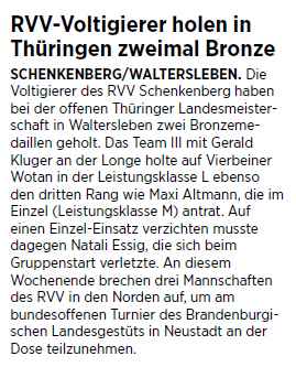 Veröffentlicht mit freundlicher Genehmigung. Quelle: Leipziger Volkszeitung vom 31. Mai 2014 | Regionalausgabe "Delitzsch-Eilenburg" | Seite 27