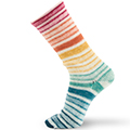 Infinity Symmetric Socks & More 95 - Turquoise-Jaune-Rouille-Rouge