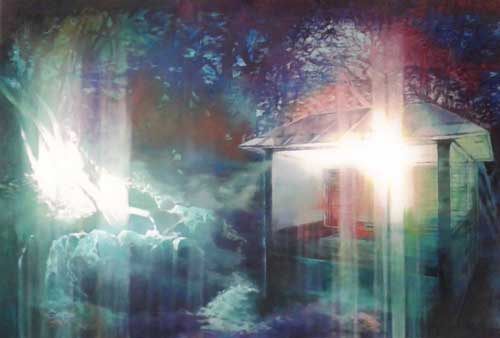 <b>Nachdem du dich verabschiedet hast</b><br />2017<br />Acryl auf Baumwolle<br />150 x 100 cm