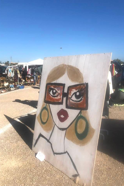 bildende Kunst auf dem Flohmarkt in Ibiza