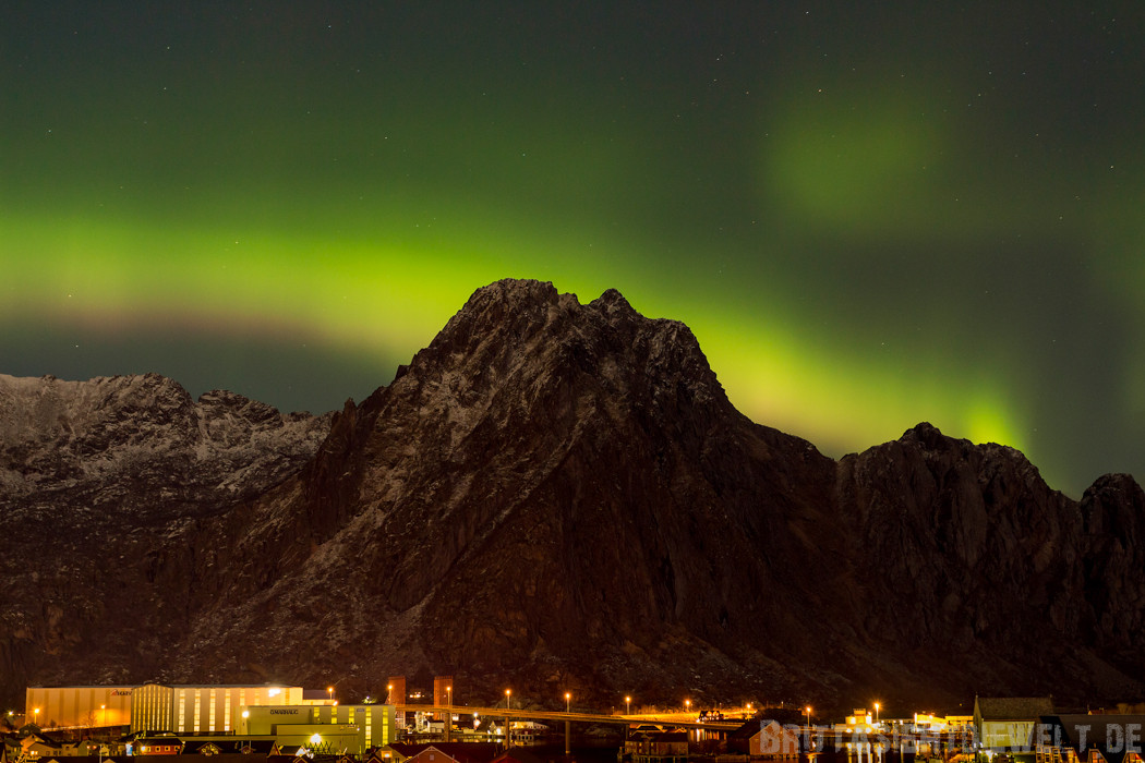 Svolvær,Svolværgeita,Hafen,Nordlicht,Polarlicht,Hurtigruten,MS,Midnatsol,grün,pink,Tipps