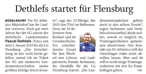 Wechsel zur LG Flensburg