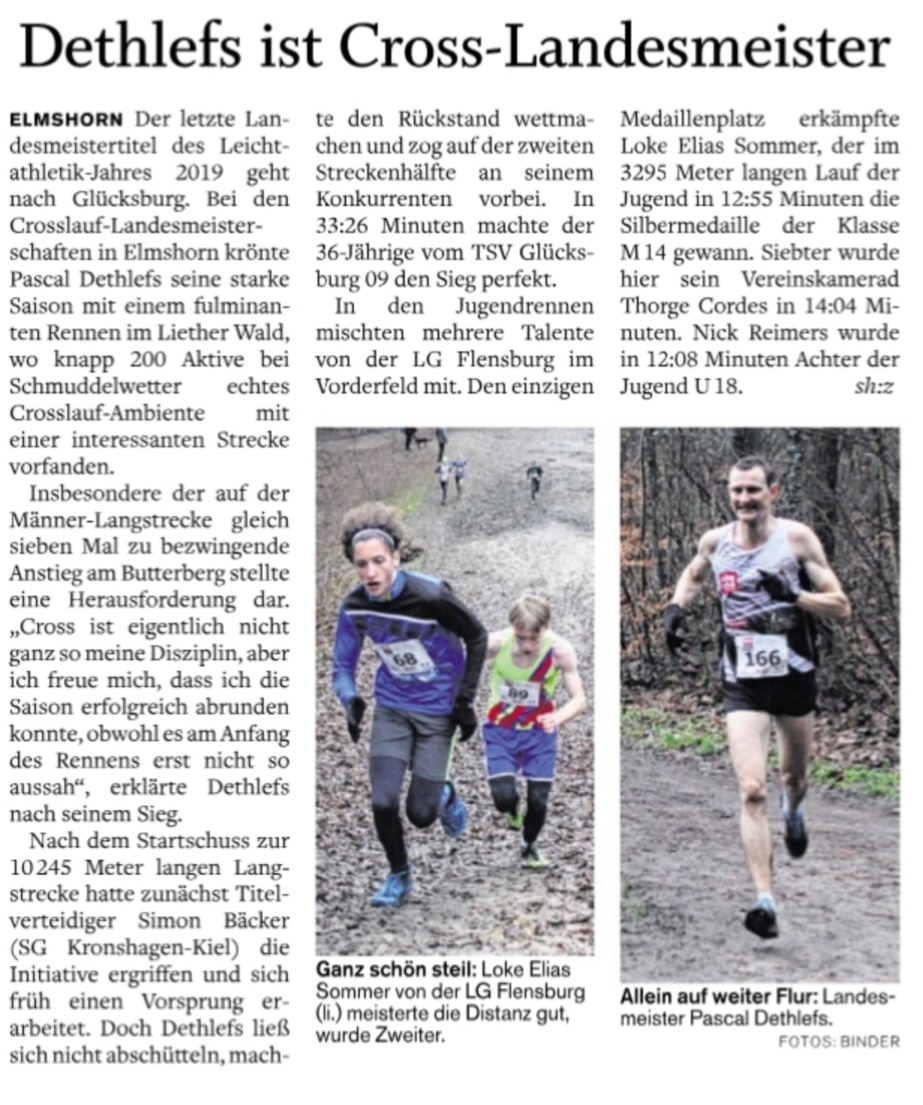 Landesmeister Pascal Dethlefs Cross Elmshorn