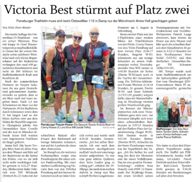 Sieger Staffel Ostseeman 113 Damp