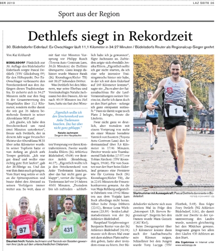 Sieg Büdelsdorfer Eiderlauf 11,1 km