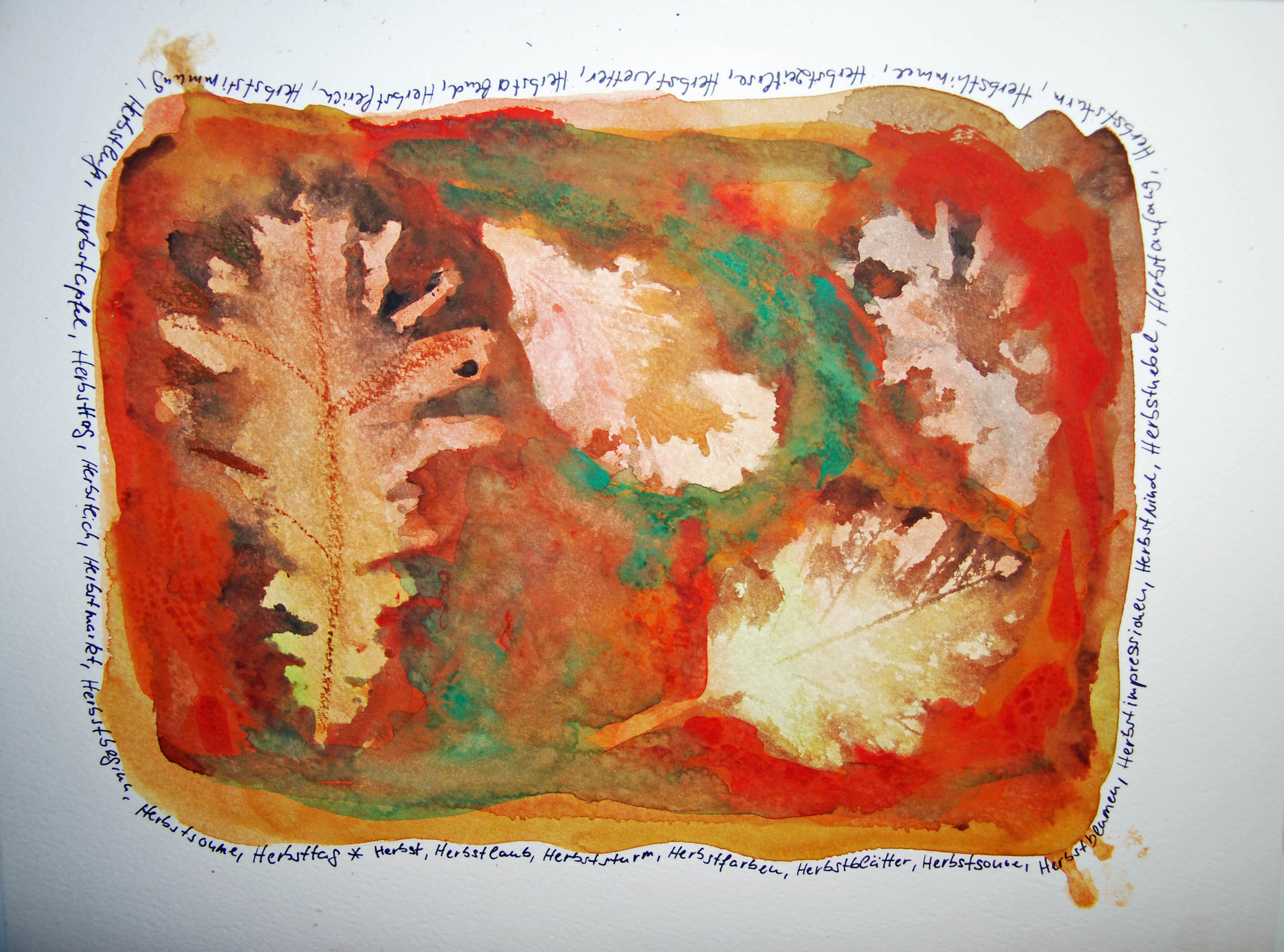 Herbst im Kunstunterricht in der Grundschule - 136s Webseite!