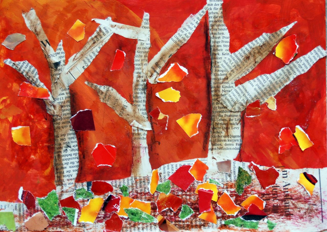 Herbstbilder Grundschule:  Malen und Entdecken der Farben des Herbstes