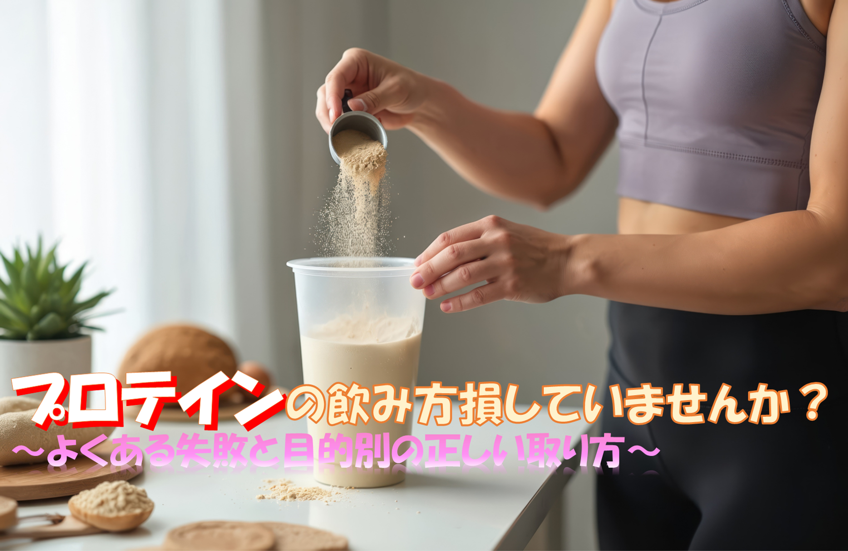 プロテインの飲み方で損していませんか？～よくある失敗と目的別の正しい取り方～