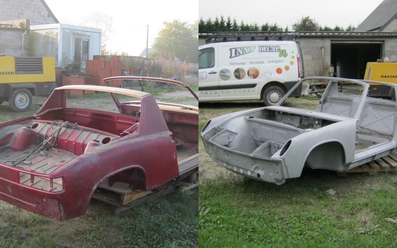 Octobre 2012 : caisse d'une Porsche 914