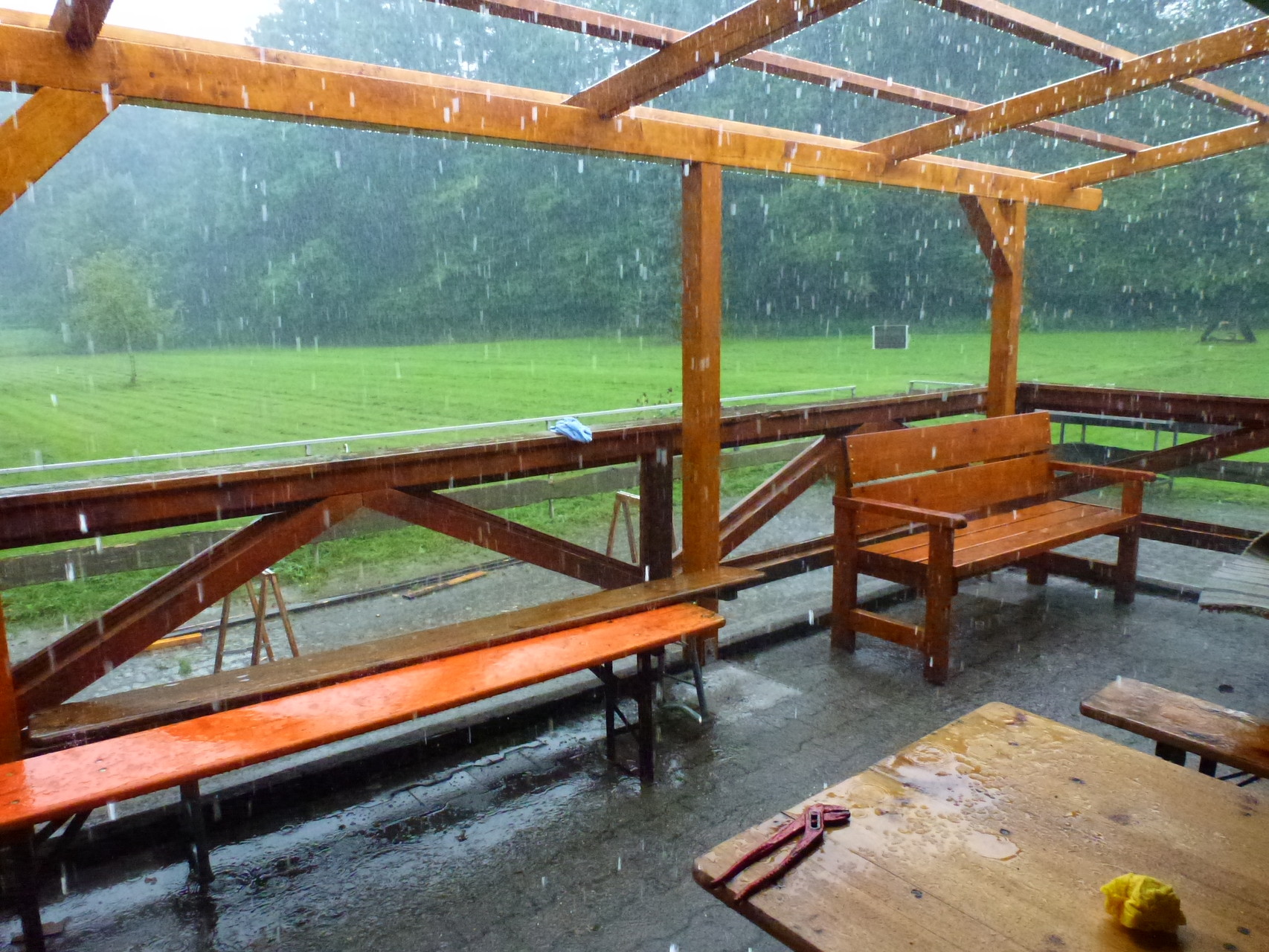 Wenn schlechtes Wetter ist kommt noch ein Regenschauer dazu