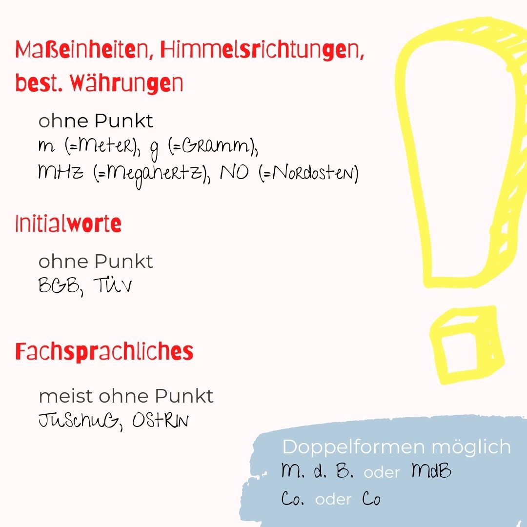 Setzt man bei Abkürzungen einen Punkt? Lektorat und Schreibberatung