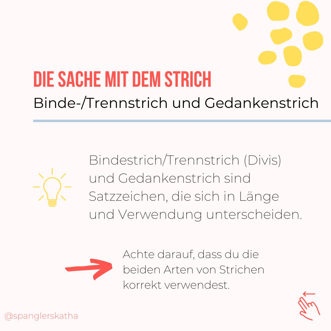 Die Sache mit dem Strich