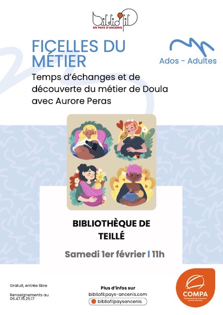 L'accompagnement périnatal pendant la grossesse, la naissance et après l'accouchement permet une maternité plus sereine. Découvrez une approche physiologique de la naissance. À Teillé, soutenu par la COMPA, le réseau bibliofil du pays d'Ancenis.