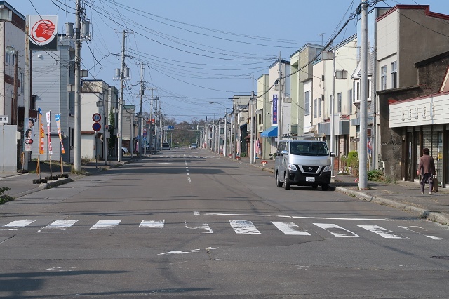 増毛町の中心部