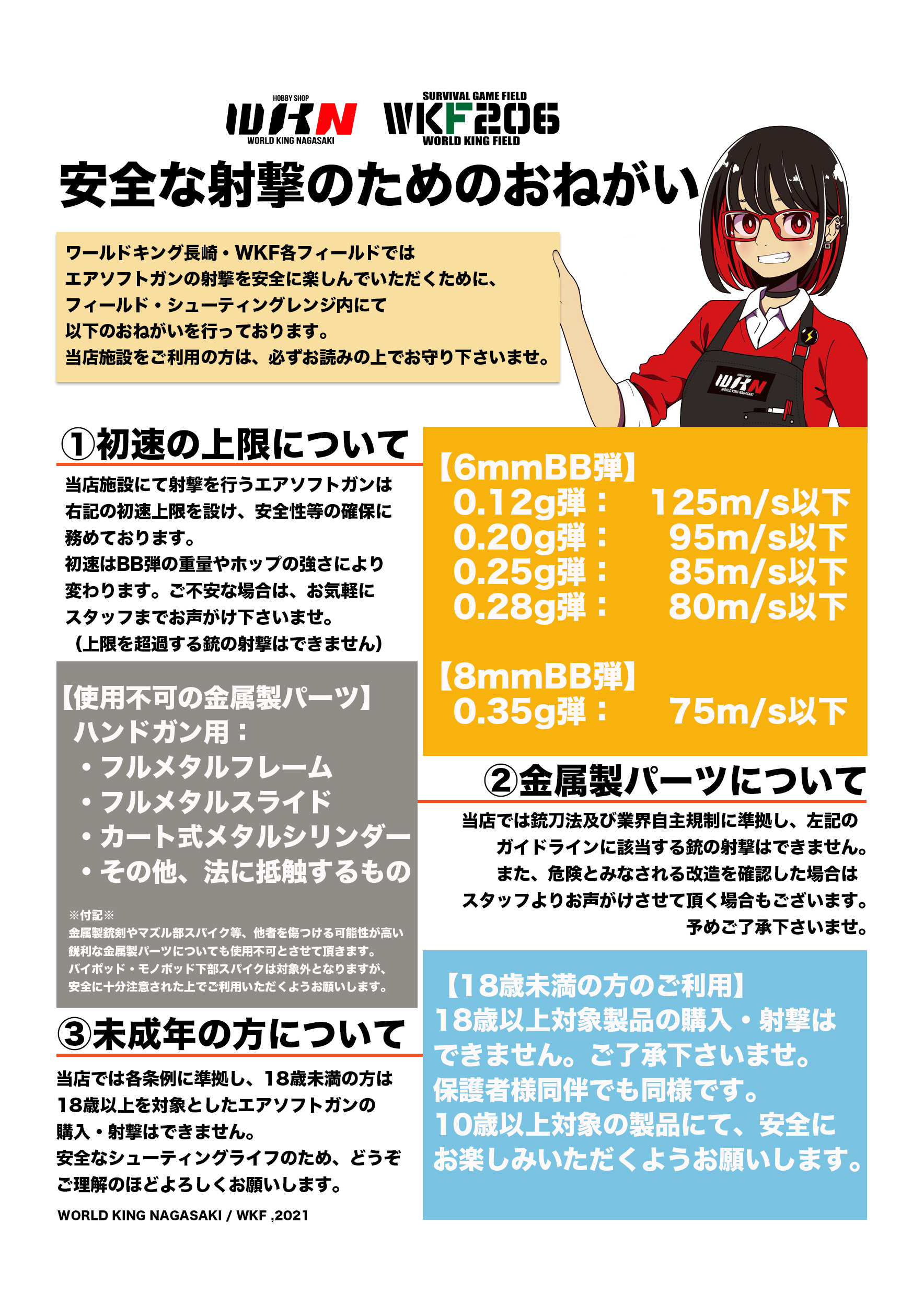 Wkf206利用規約 レギュレーション等 ホビーショップ ワールドキング長崎