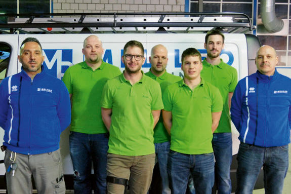Massimo Urso (Spezialreinigungen), Olvier Proft (OK), Kevin Ries (OK), Fabian Müller (OK-Präsident), Daniel Gilgen (OK), Dario Rohrer (OK), Michael Güdemann (Geschäftsleiter MR Melileo Reinigungen).