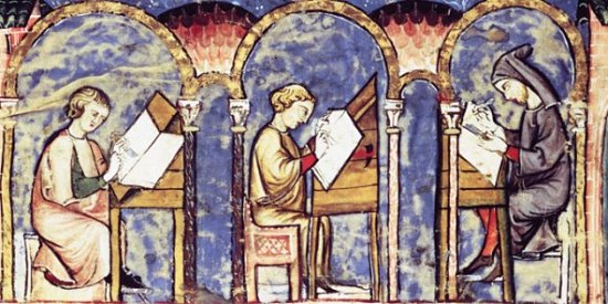  Scriptorium (atelier de copistes) du monastère de l’Escurial au XIIIe siècle