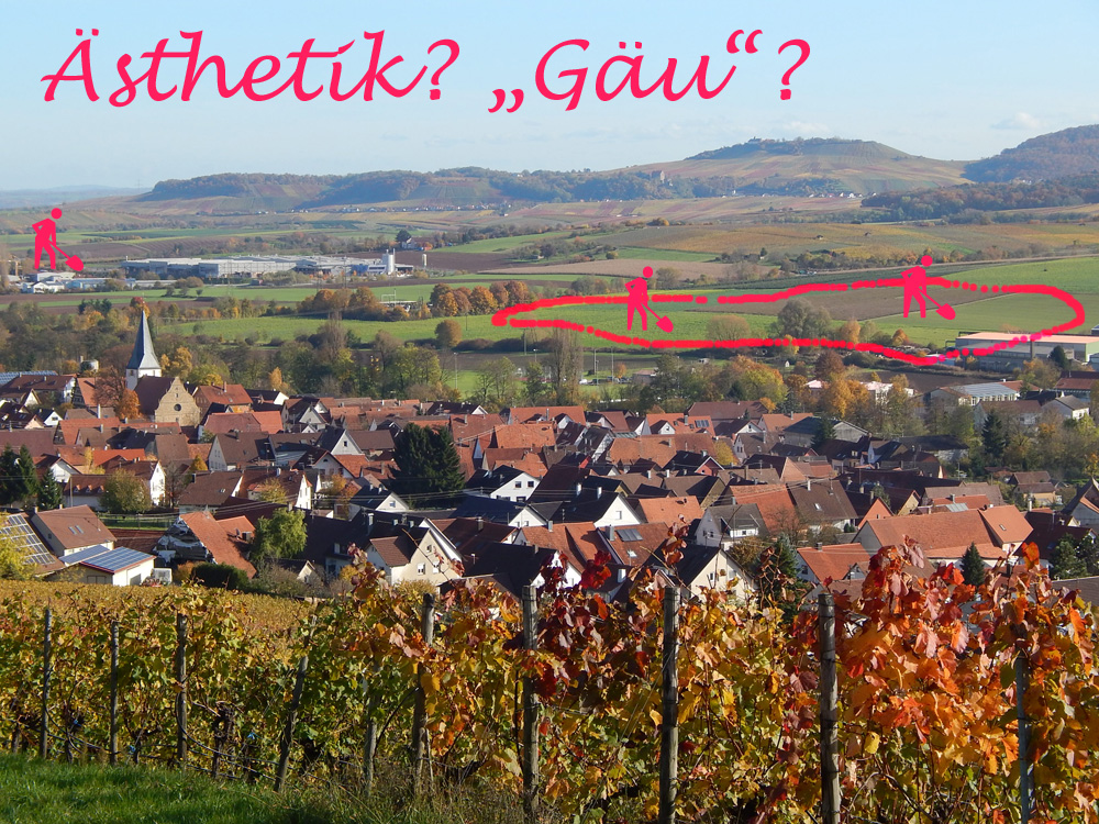 Blick vom Skywalk Pfaffenhofen auf die für Umgehungsstraße und Gewerbe vorgesehenen Felder, Reste unverbauter Landschaft