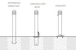 MOBILIARIO URBANO BOLARDO METALICO (ACERO AL CARBÓN) 11 "HERRERÍA DE LEÓN" MONTERREY (MAESTRO HERRERO EVERARDO DE LEÓN E HIJOS)