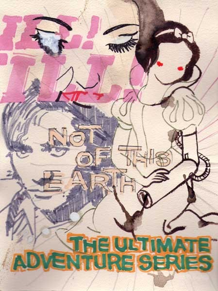 Not of this planet (Tony Leung) 24x18cm mixed media on hand made paper 2011