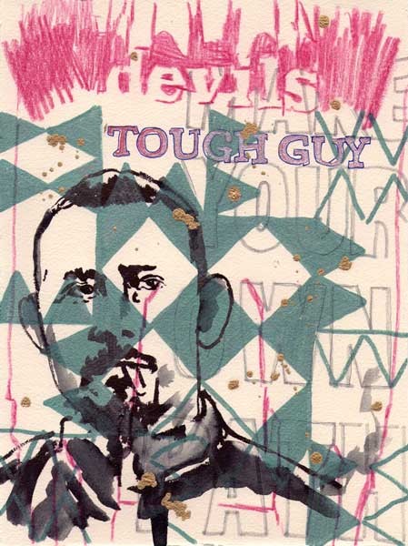 Tough guy (Jian Wen) 24x18cm mixed media on hand made paper 2011        