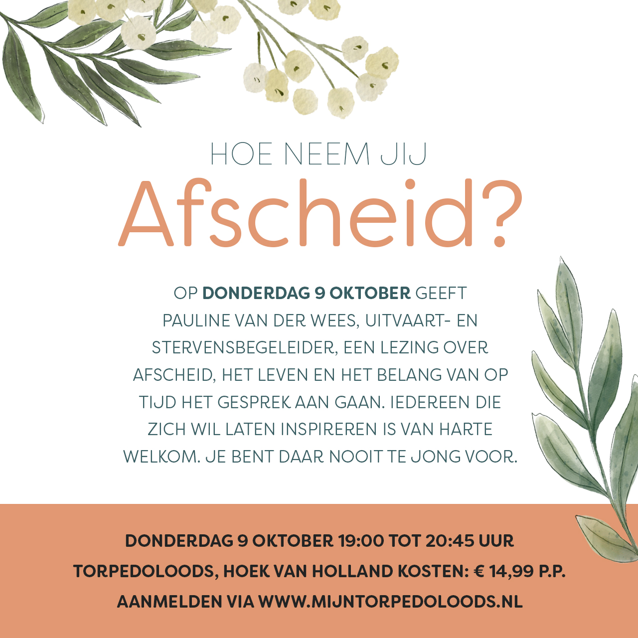 Lezing 'Hoe neem jij afscheid'