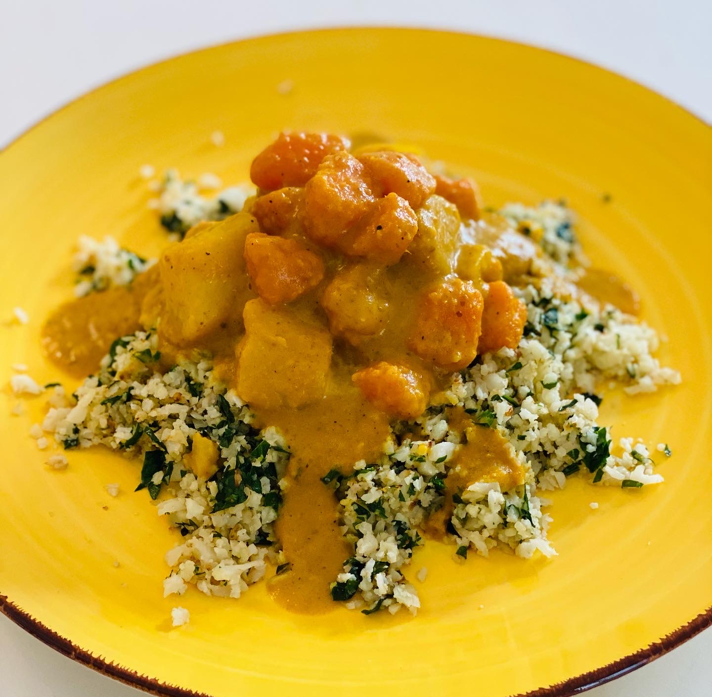 Blumenkohlreis mit Kürbiscurry