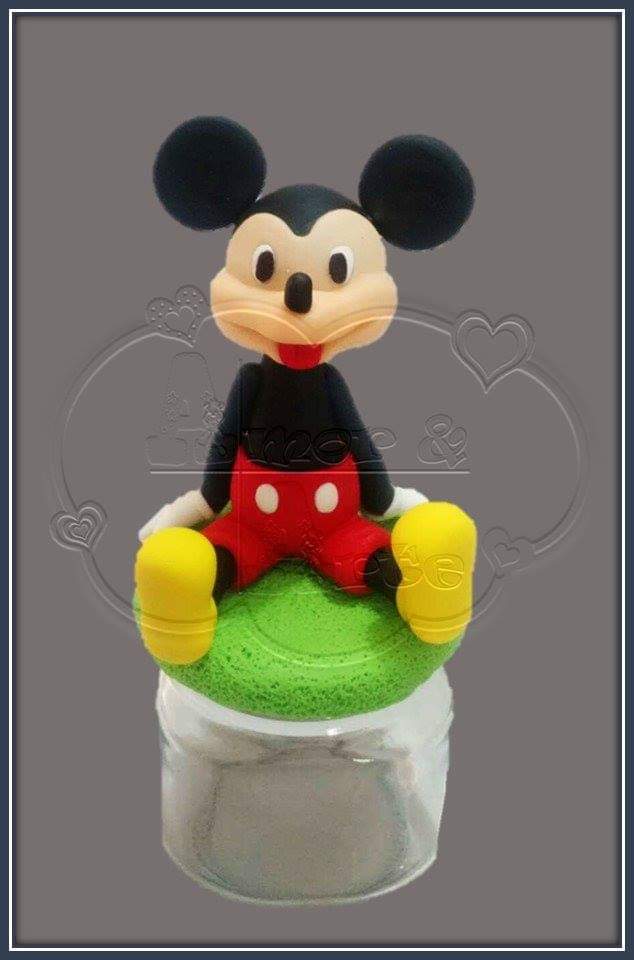 Frascos decorados Mickey Mouse