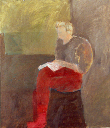 Eva Hradil "Sophie lesend" 2002, Öl/LW