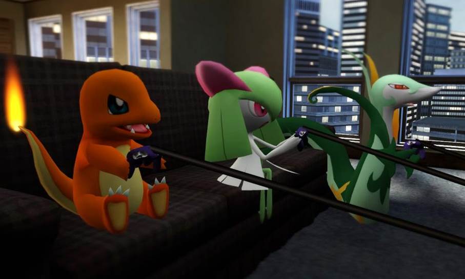 Glumanda und seine Poké-Freunde spielen Wii U!