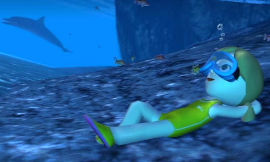 Jessica relaxt auf dem Meeresgrund!  (alternative Version)