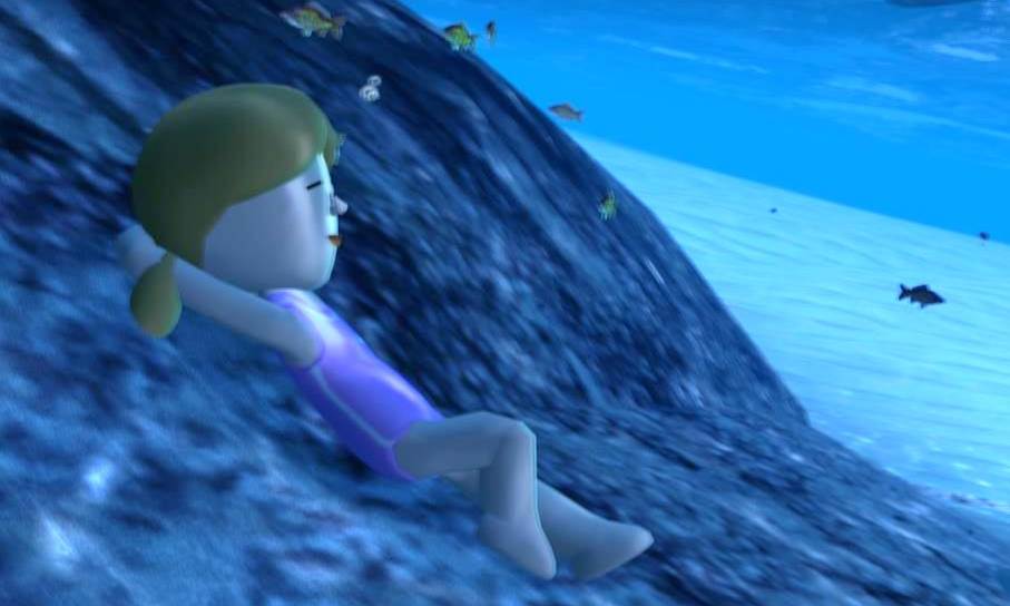 Jessica relaxt auf dem Meeresgrund!
