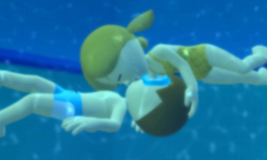 Kuss unterwasser.