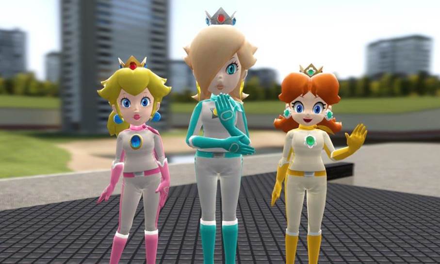 Die 3 Mario-Prinzessinen in Rennanzügen!