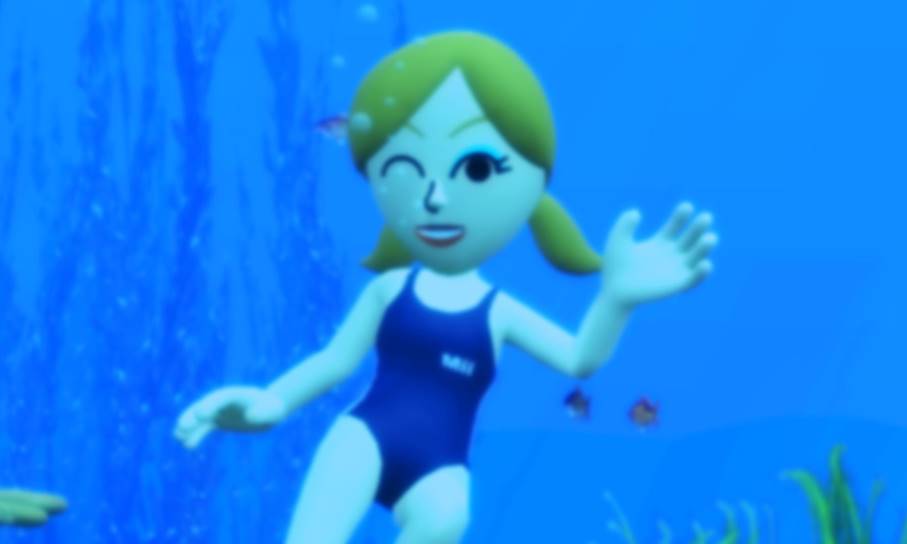 Jessica winkt dir unterwasser zu!