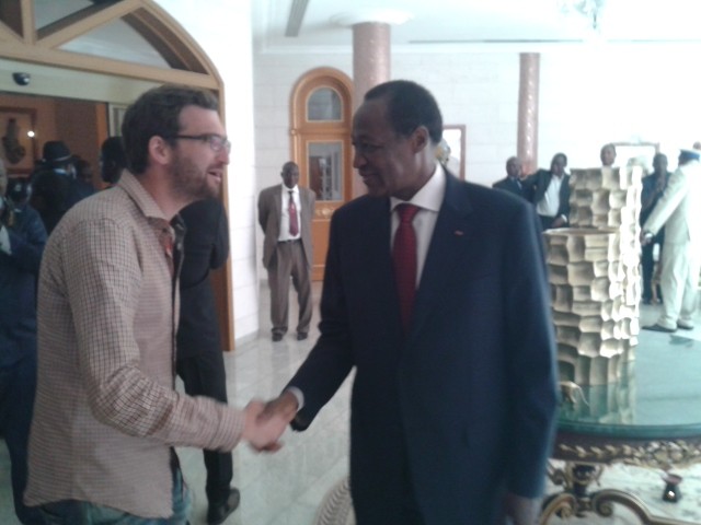 Mit Blaise Compaoré, Präsident von Burkina Faso. Foto: Jörg Böthling