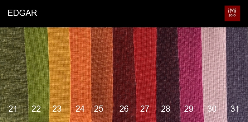 21- Olivgrün,22- Hellgrün,23- Gelb,24- Orange*,25- Terrakotta (Passt zu Alfred Orange),26- Dunkelrot,27- Rot,28- Purpurviolett,29- Pink,30- Rosa,31-Lila*