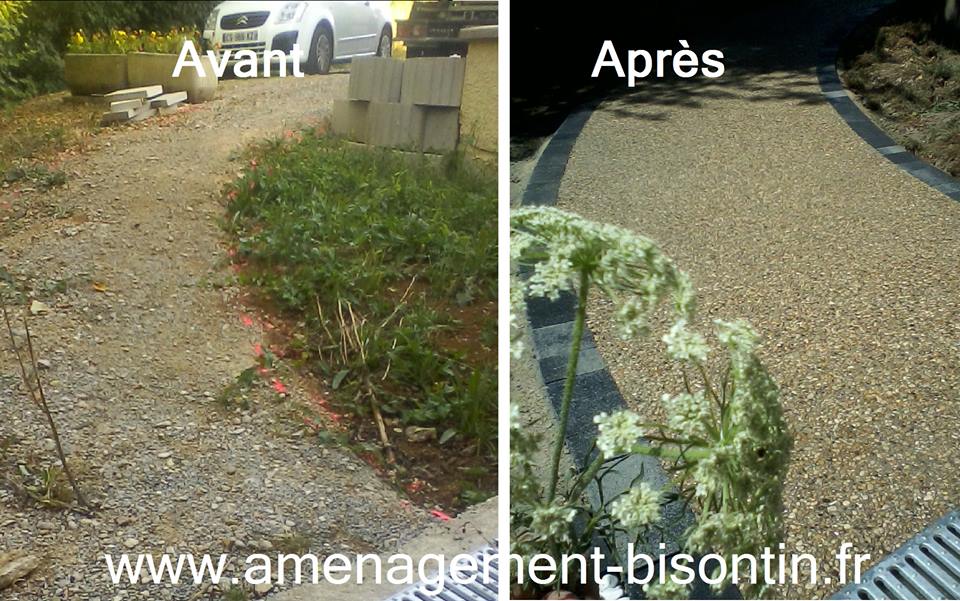 Création d'une allée en béton désactivé 