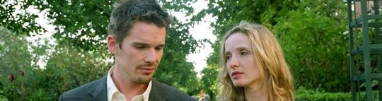 Ethan Hawke et Julie Delpy, Jesse et Céline, dans "Before Sunset"...