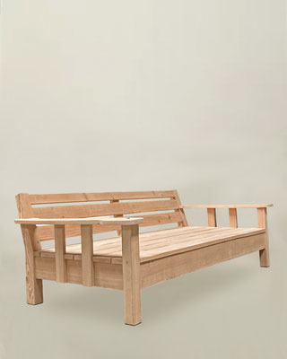 canapé de jardin bois douglas made in france