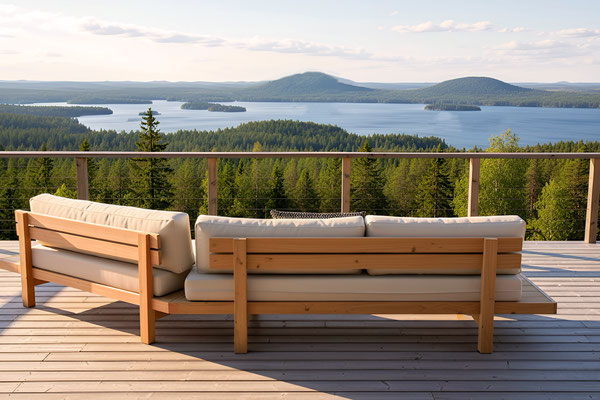 canapé de jardin bois douglas made in france