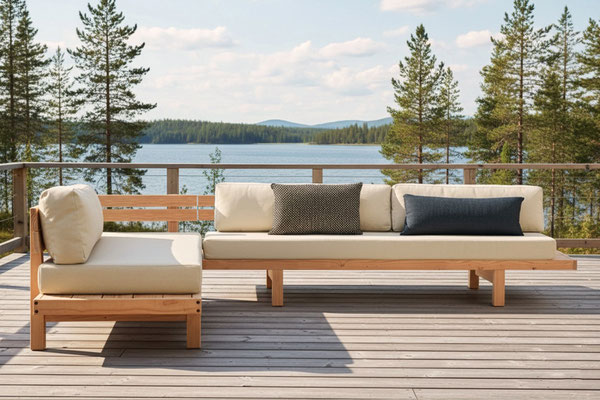 canapé de jardin bois douglas made in france