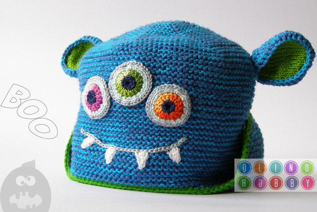 knitted monster hat