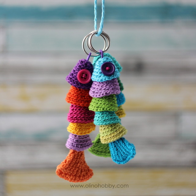 Crochet Fish keychain