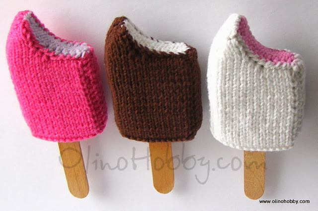 ice cream knitted food